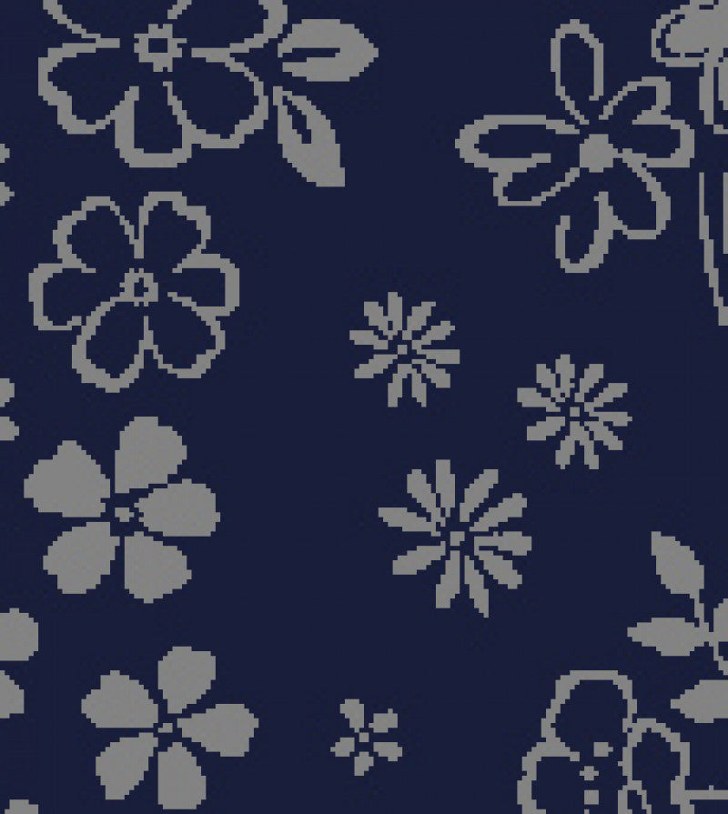 COLOR:Flower Burnout Navy