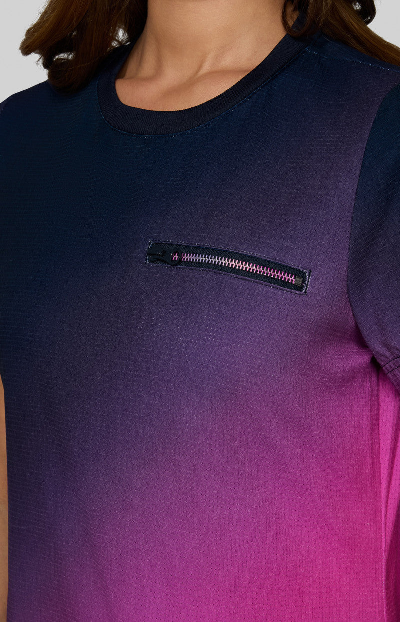 COLOR:Ripstop Ombre Navy/Hibiscus