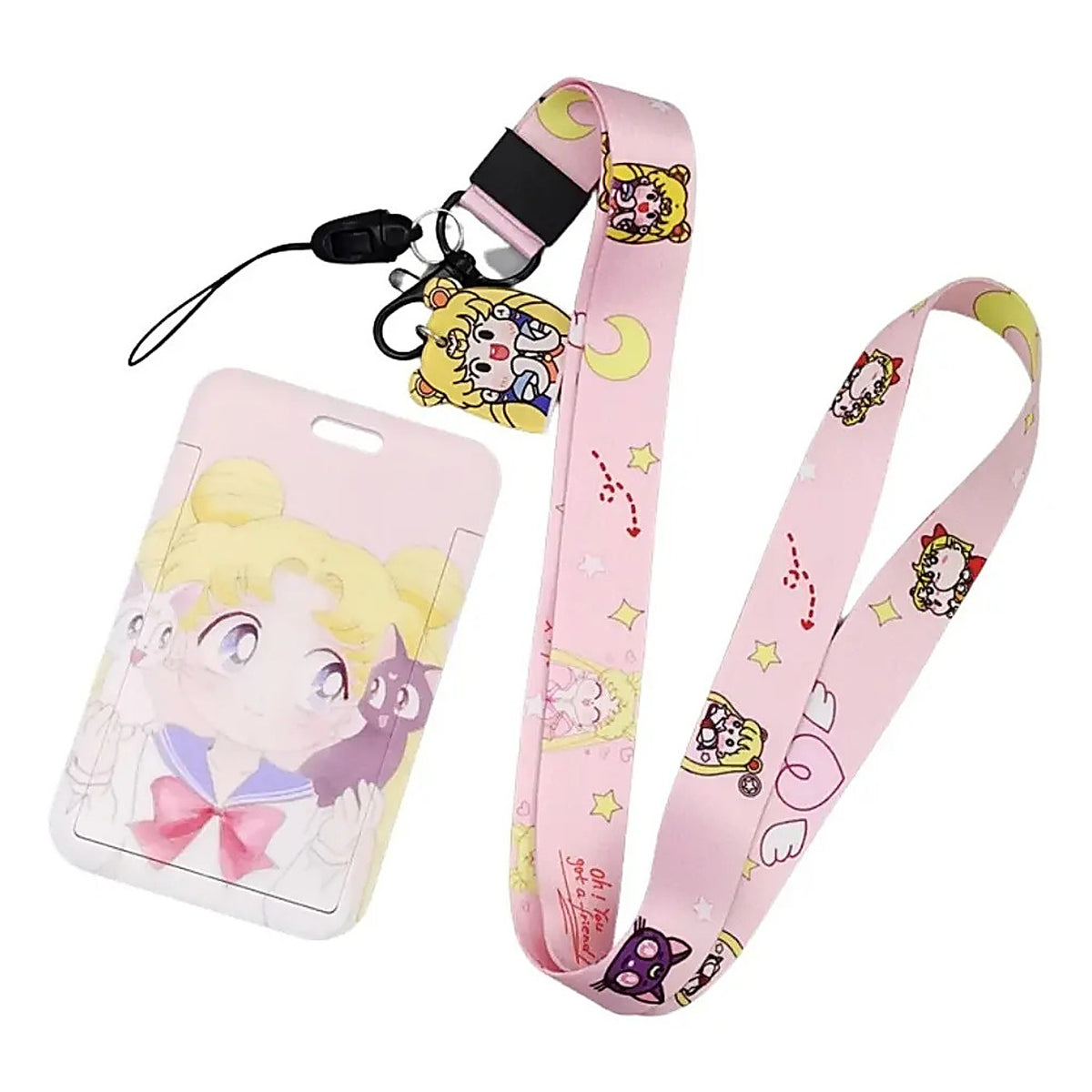 Porta Credencial con Lanyard Luna, Artemis Y Sailor P