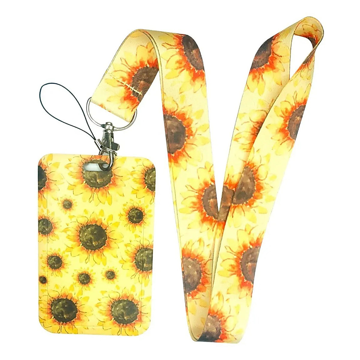 Porta Credencial con Lanyard Girasol
