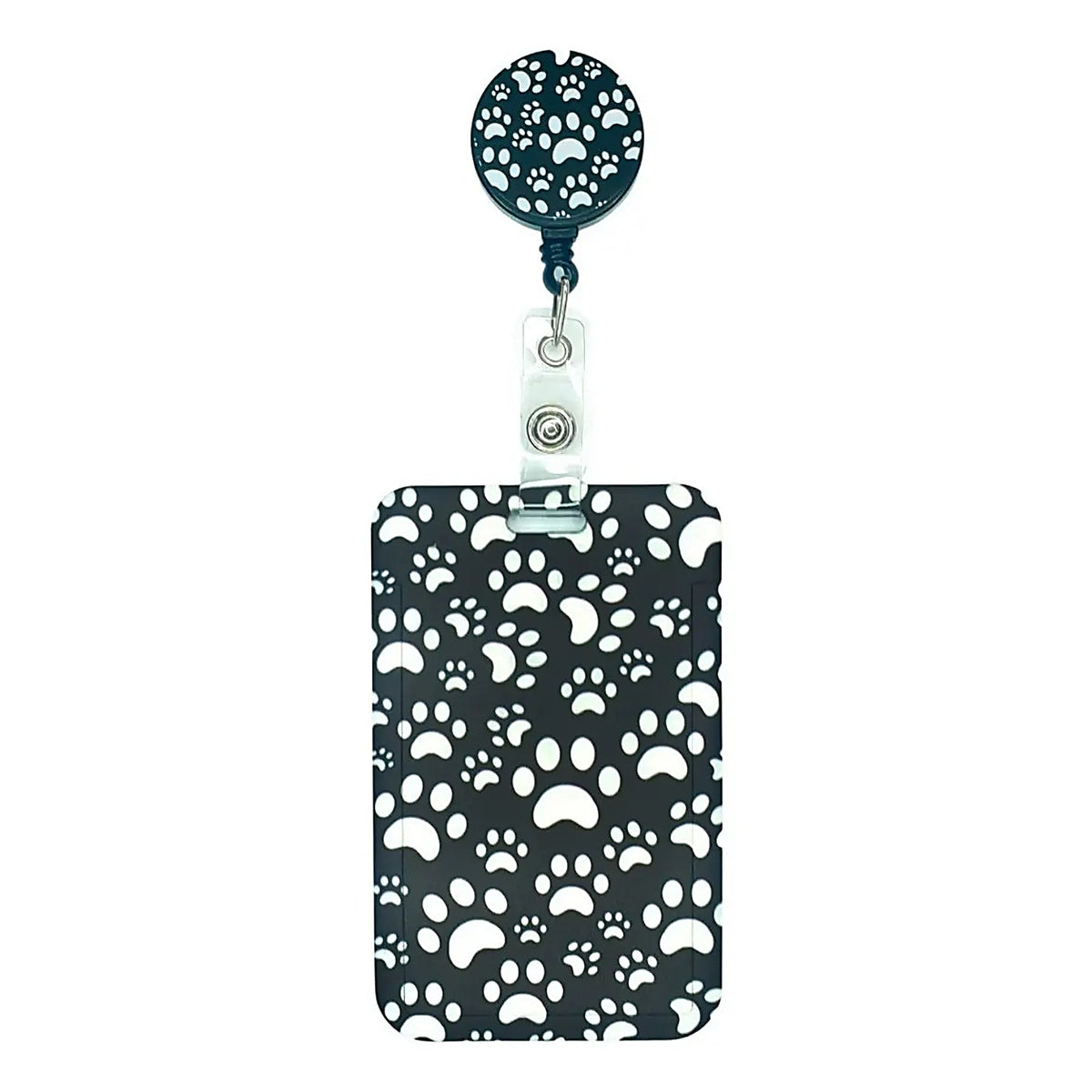 Porta Credencial con Yoyo Retractil Patita Negro