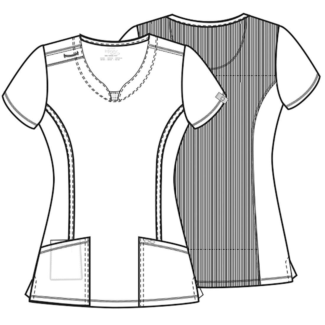 Polera Clínica Mujer 2624a Gris PWPS Cherokee Infinity Legacy