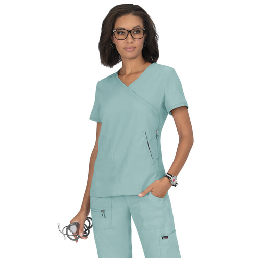 Polera Clínica Mujer Verde Pastel Sage 316-124 Koi Lite