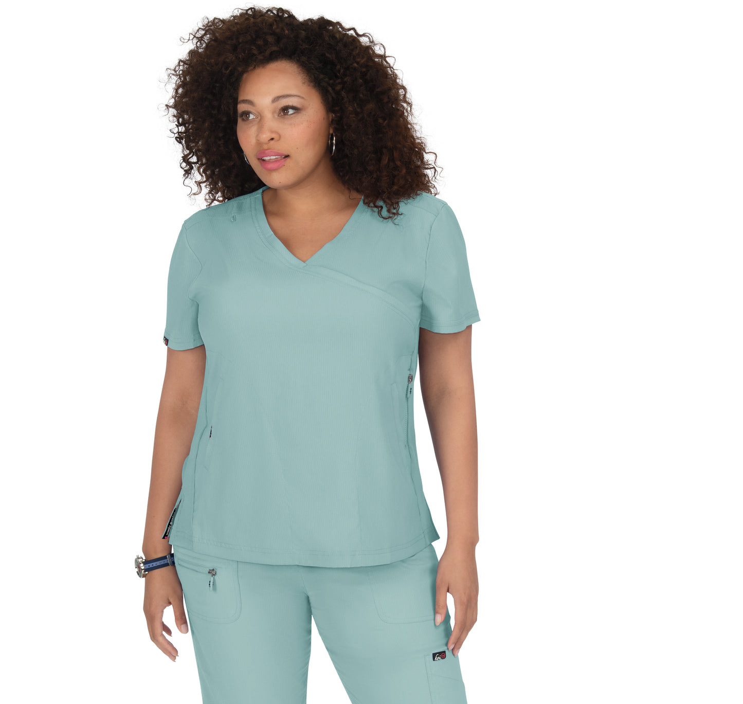 Polera Clínica Mujer Verde Pastel Sage 316-124 Koi Lite