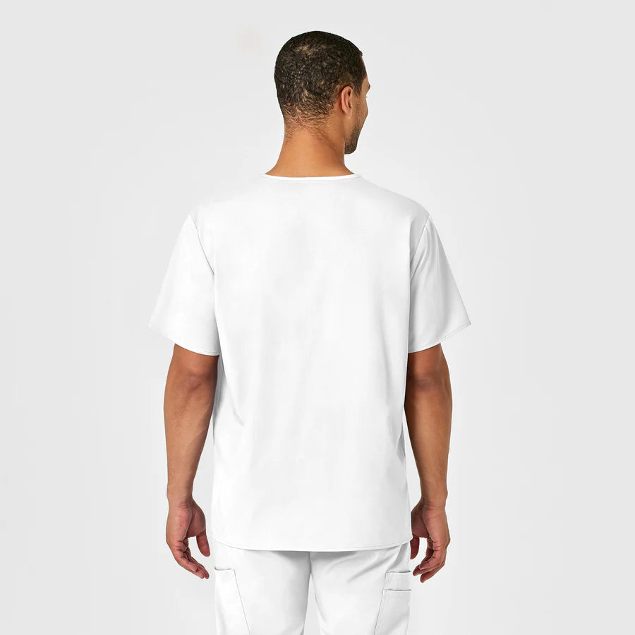 Polera clínica hombre blanco WonderWink Pro 6619a, detalle 7 - Uniformes Clínicos Sami