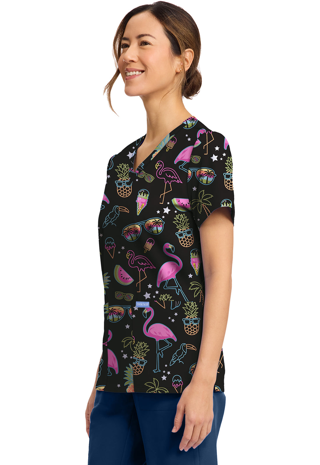 Polera Clínica Mujer Estampada Ck856 DWTL Cherokee Ultra