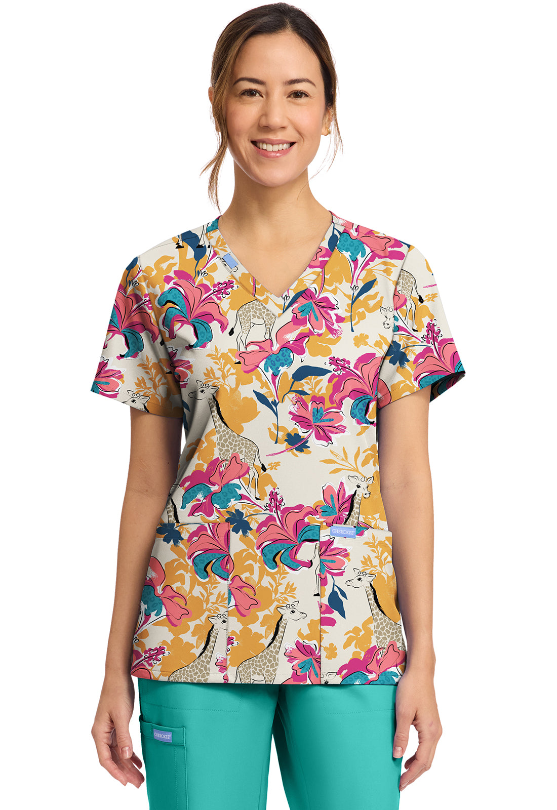 Polera Clínica Mujer Estampada CK856 FLSI Cherokee