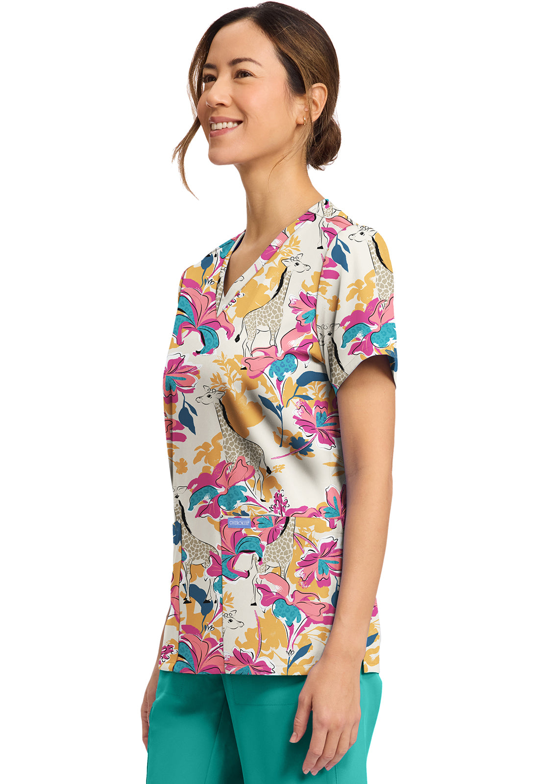 Polera Clínica Mujer Estampada CK856 FLSI Cherokee