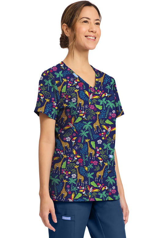 Polera Clínica Mujer Estampada Ck856 JGJI Cherokee Ultra