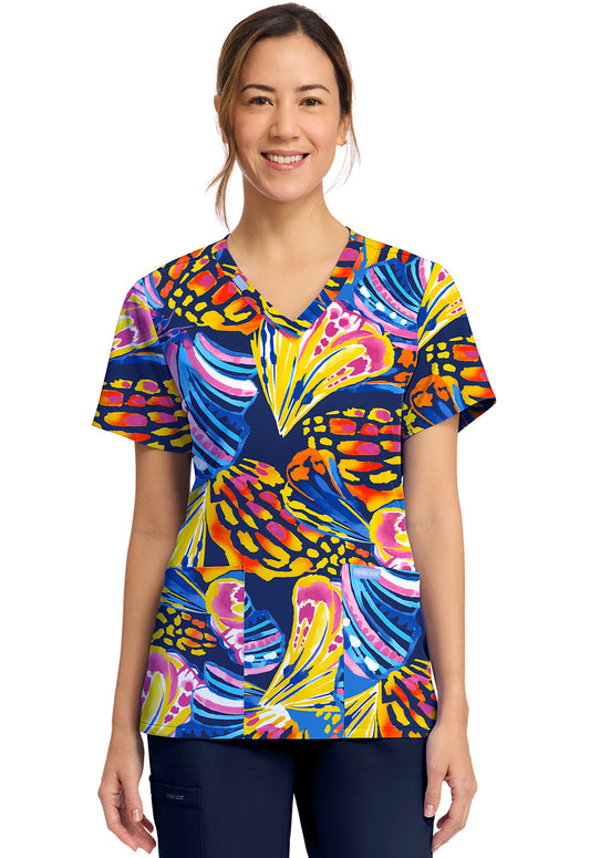 Polera Clínica Mujer Estampada Ck856 WNIT Cherokee Ultra