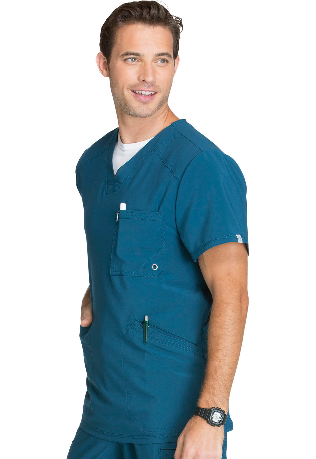 Polera Clínica Hombre CK900a Caribean Petroleo CAPS Cherokee Infinity Legacy