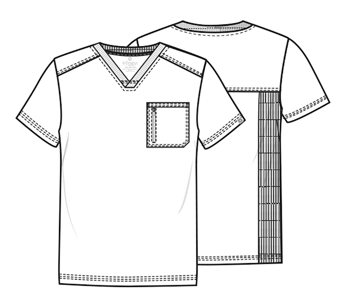 Polera Clínica Hombre CK910a Caribean Petroleo CAPS Cherokee Infinity Legacy