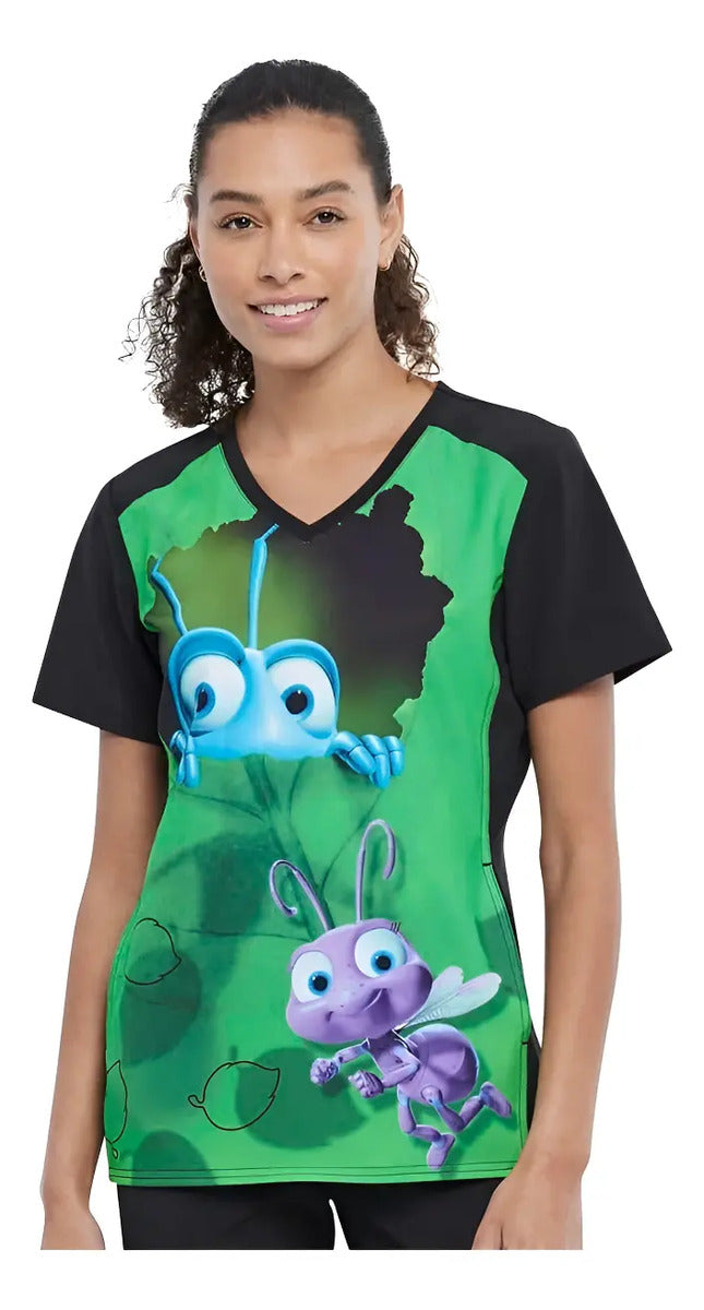 Polera Clínica Mujer Estampada TF637 Tooniforms