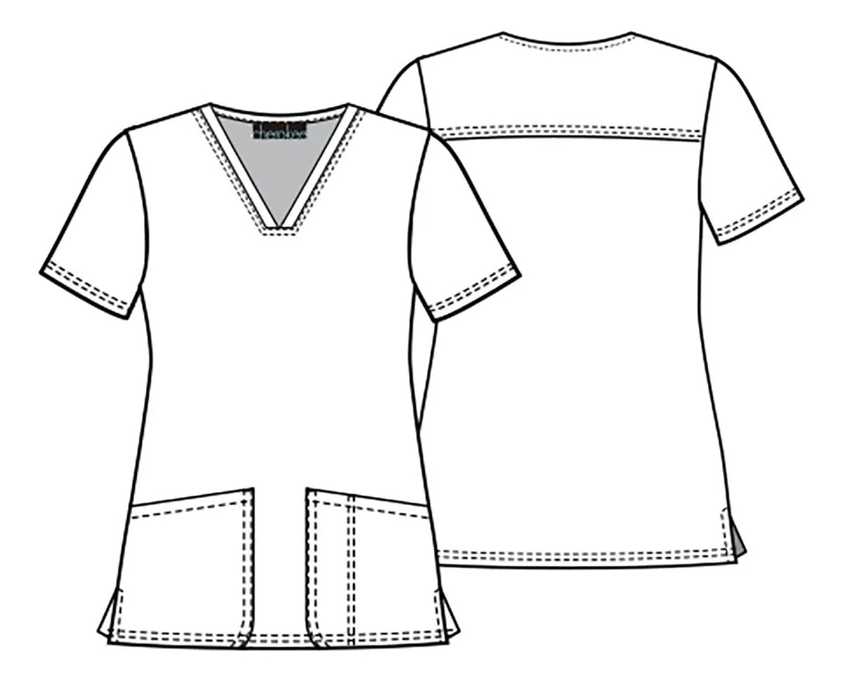 Polera Clínica Mujer Estampada GNSL Tooniforms · Hojas Negras