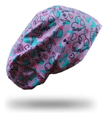 Gorro Clínico Lycra Nurse Rosado