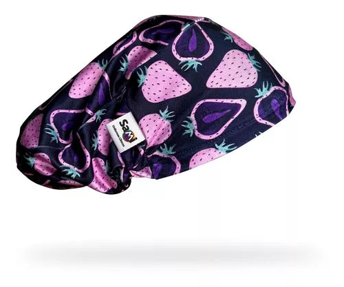 Gorro Clínico / Cofia Mujer Lycra Frutilla