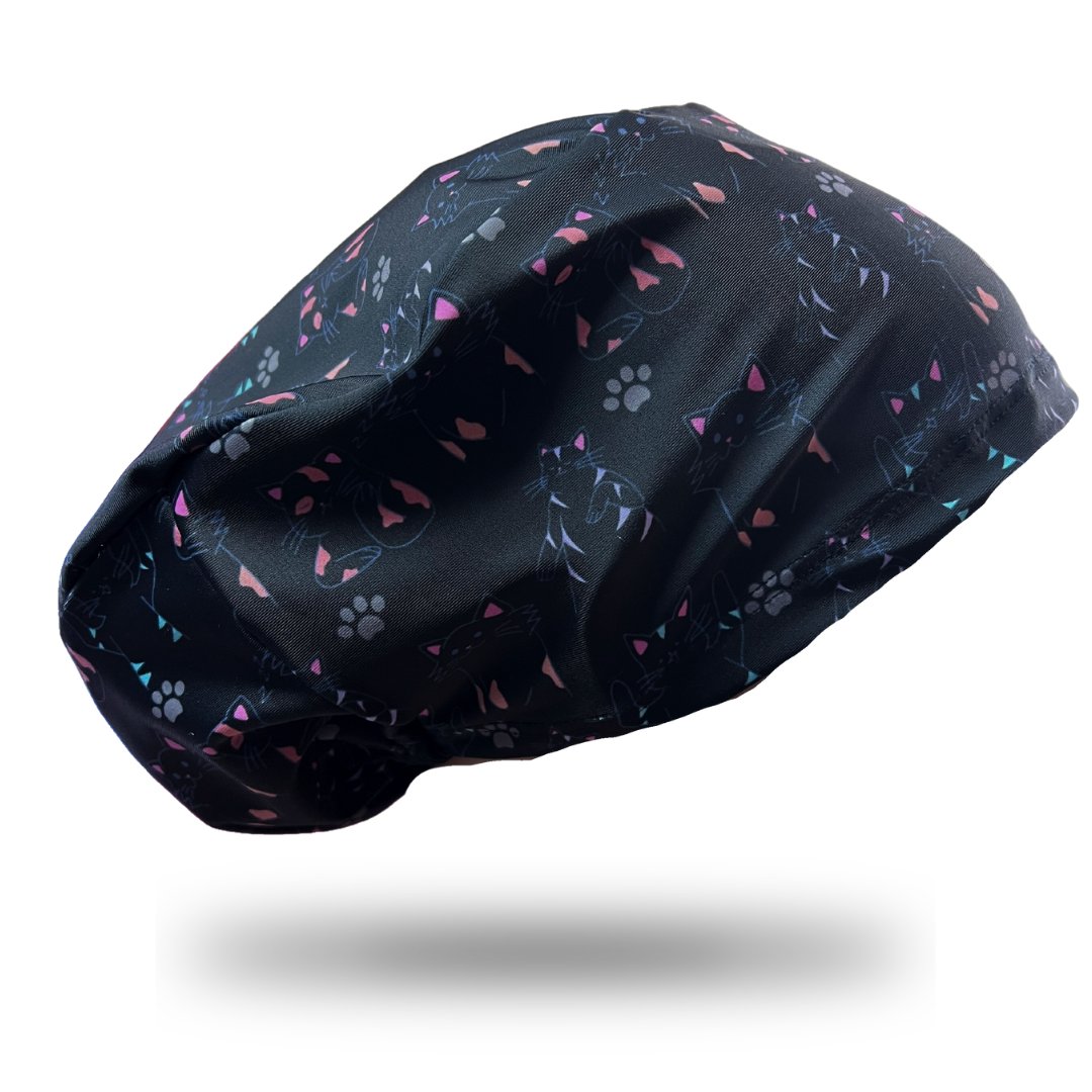 Gorro Clínico / Cofia Mujer Lycra Gatitos