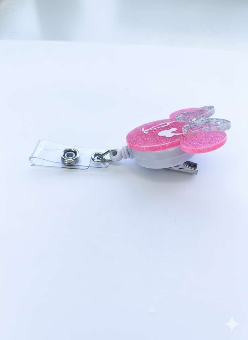 Porta credencial acrílico Minnie Rosa