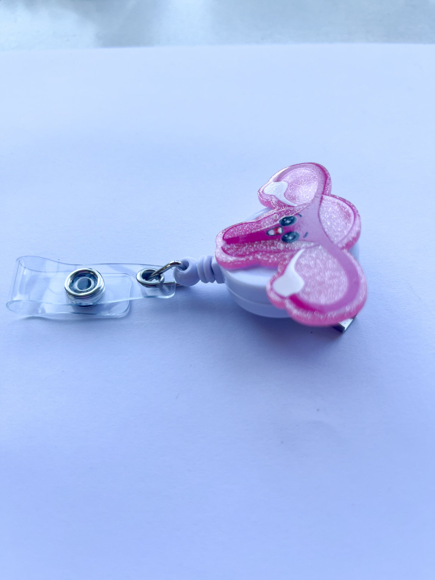 Porta credencial acrílico útero rosa shine