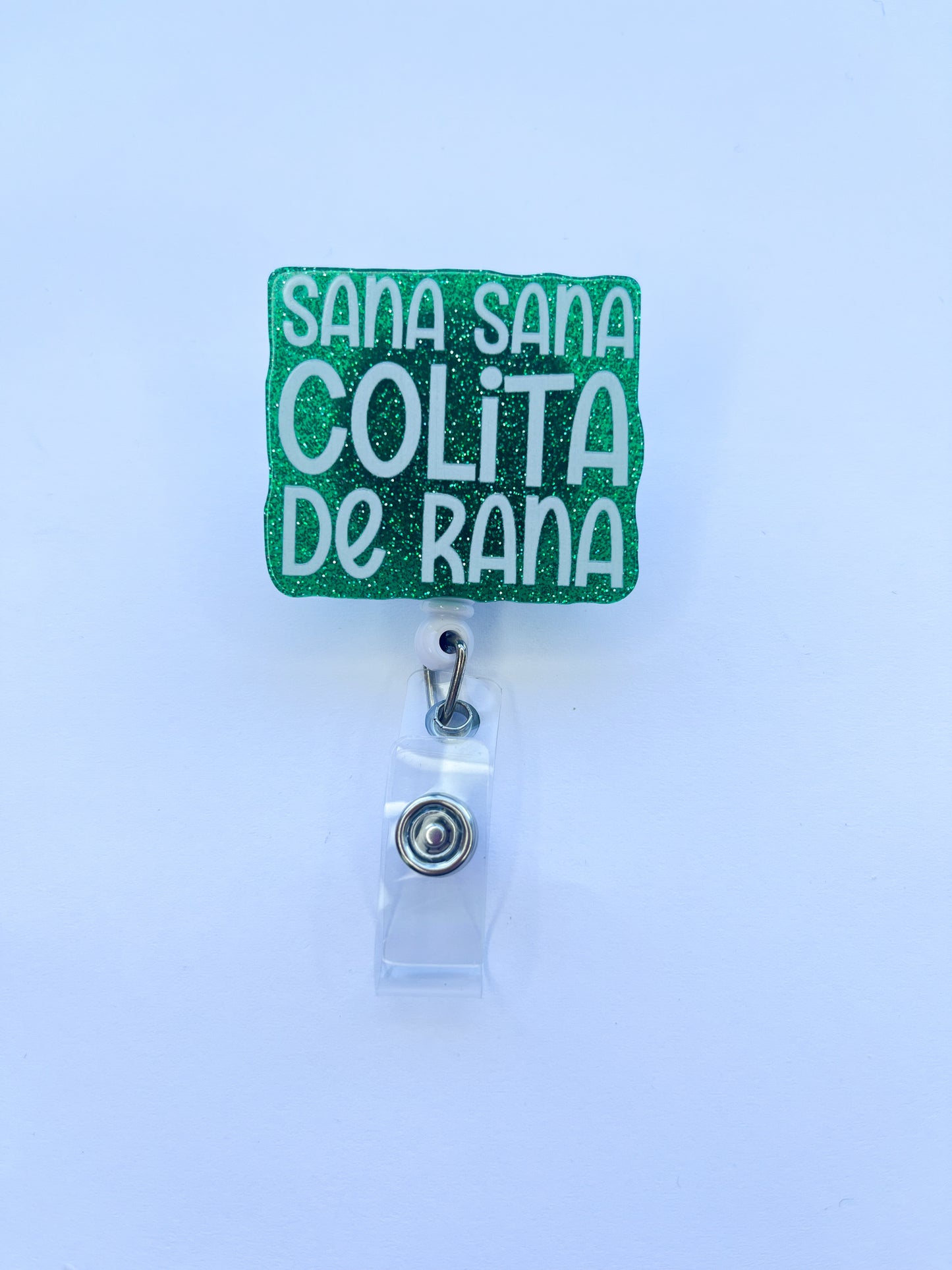 Porta credencial acrílico Sana sana colita de rana