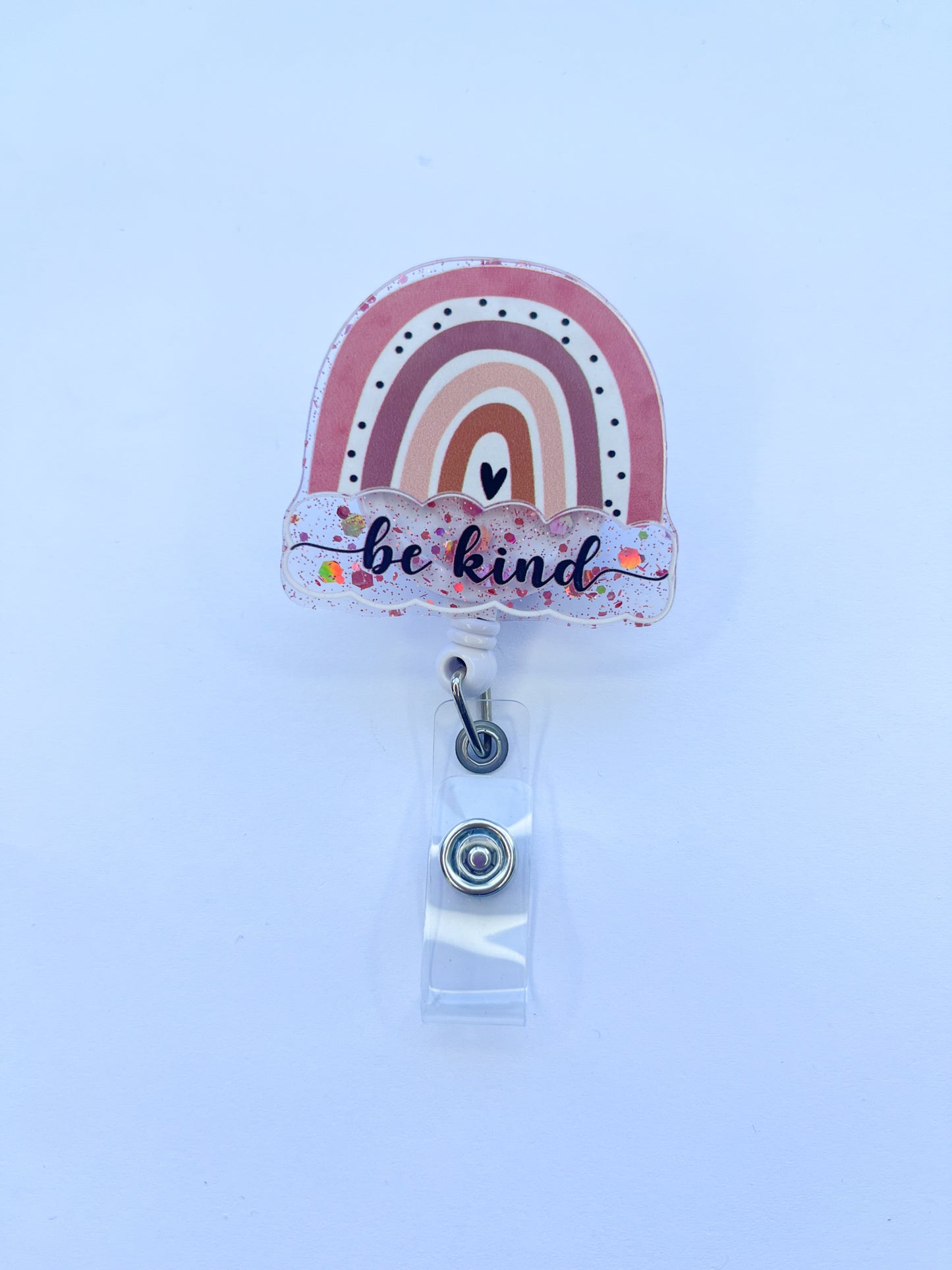 Porta credencial acrílico Arcoiris Nude