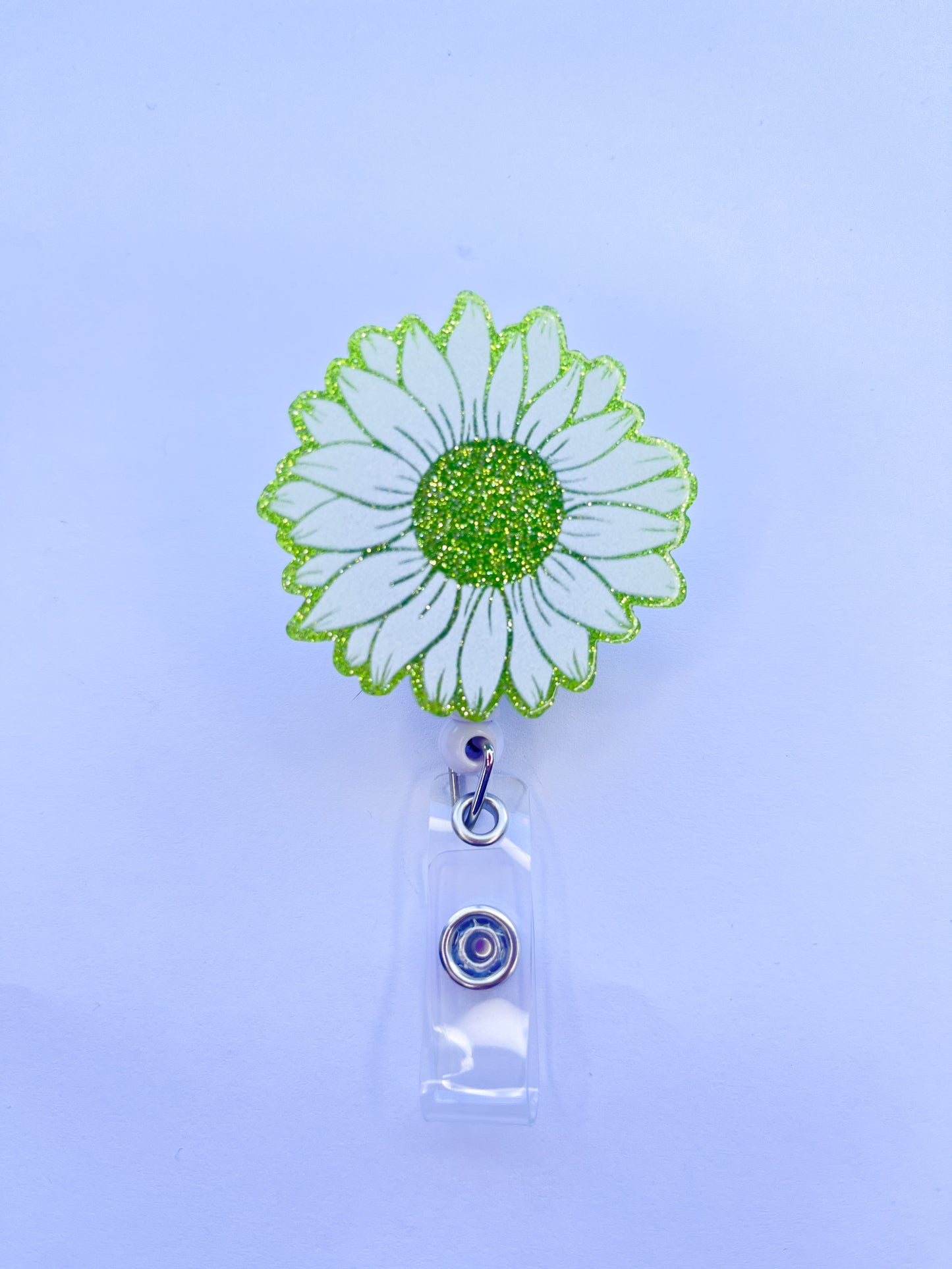 Porta credencial acrílico Girasol fondo Verde