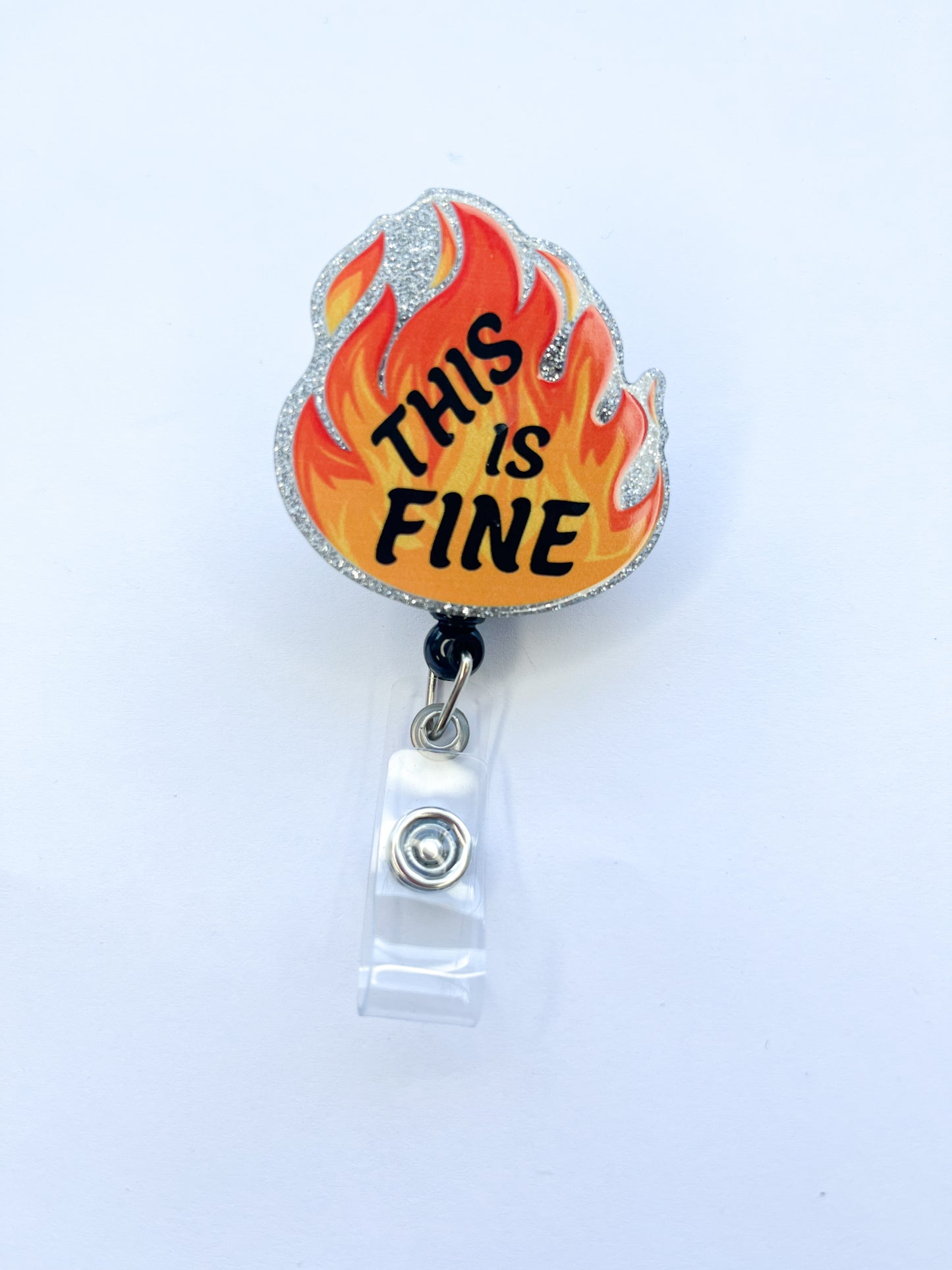 Porta credencial acrílico This Is Fire