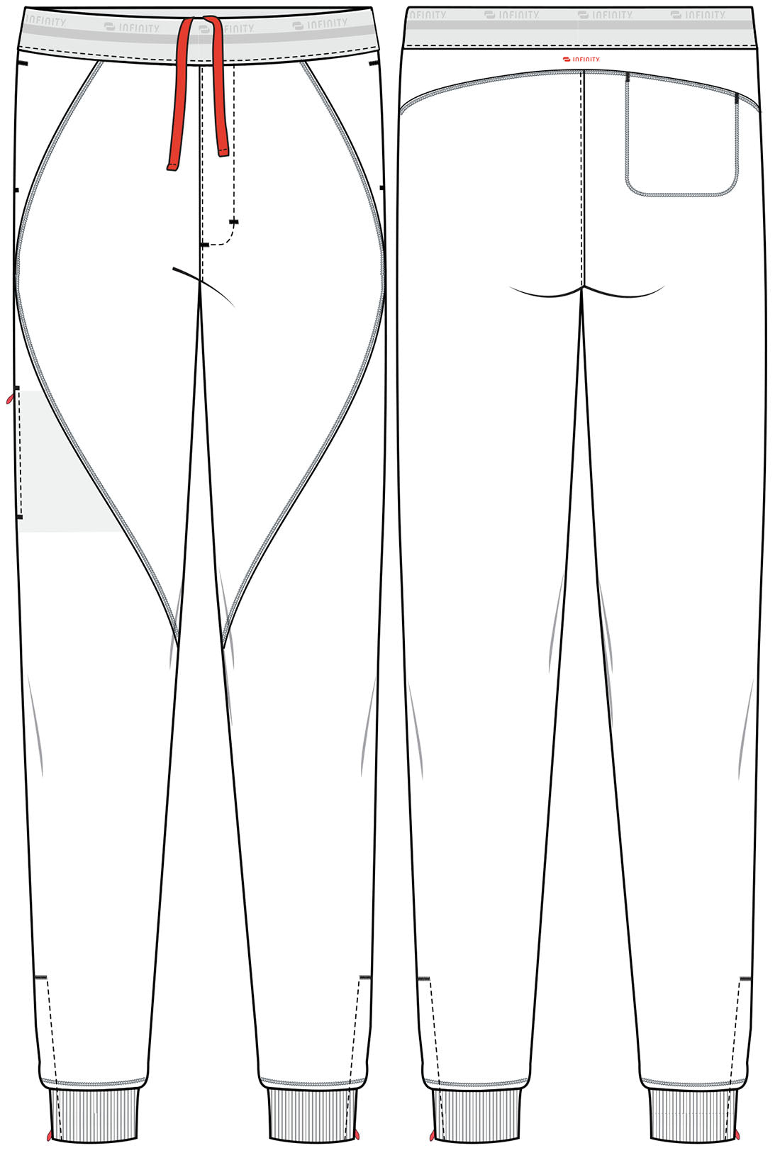 Pantalón Clínico Hombre Jogger IN204a Gris PWT GNR8 Infinity Cherokee