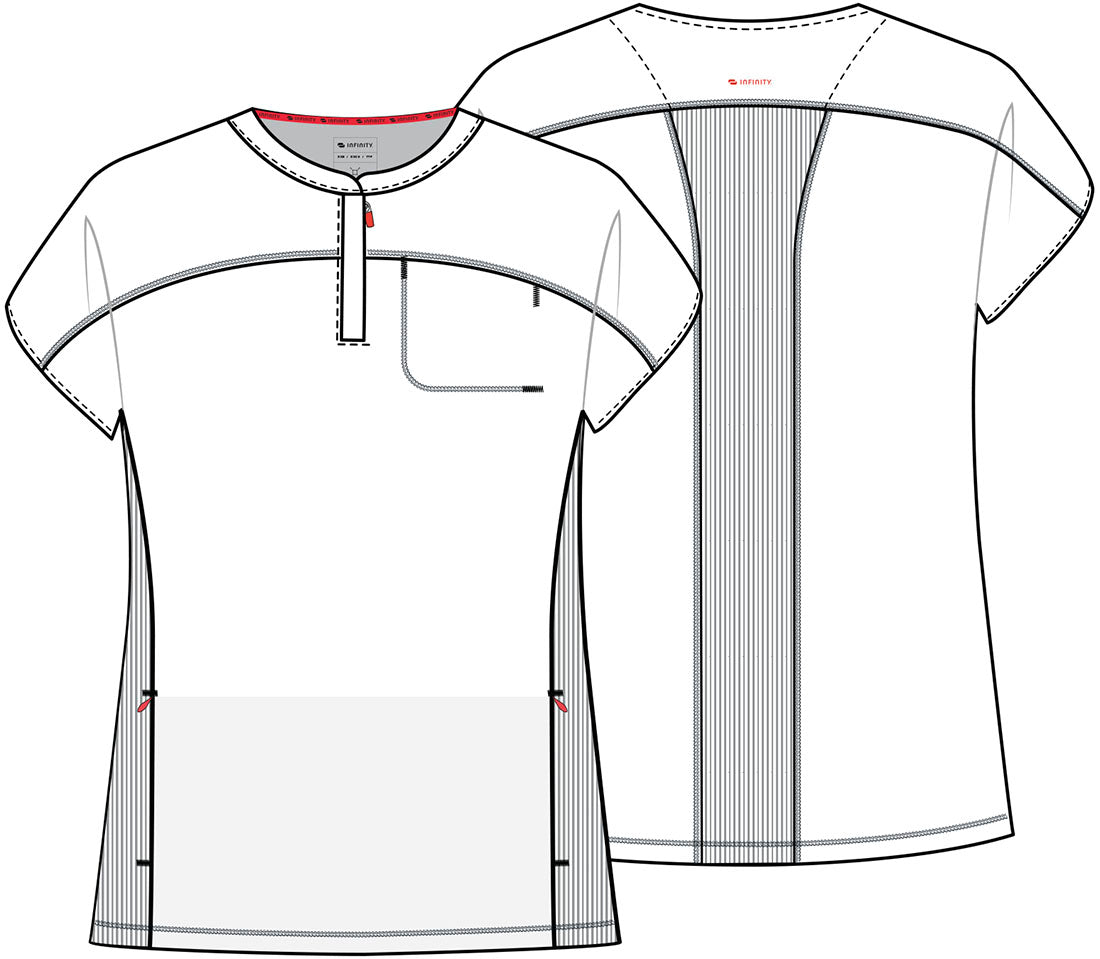 Polera Clínica Mujer IN622a Negro Infinity GNR8 Cherokee
