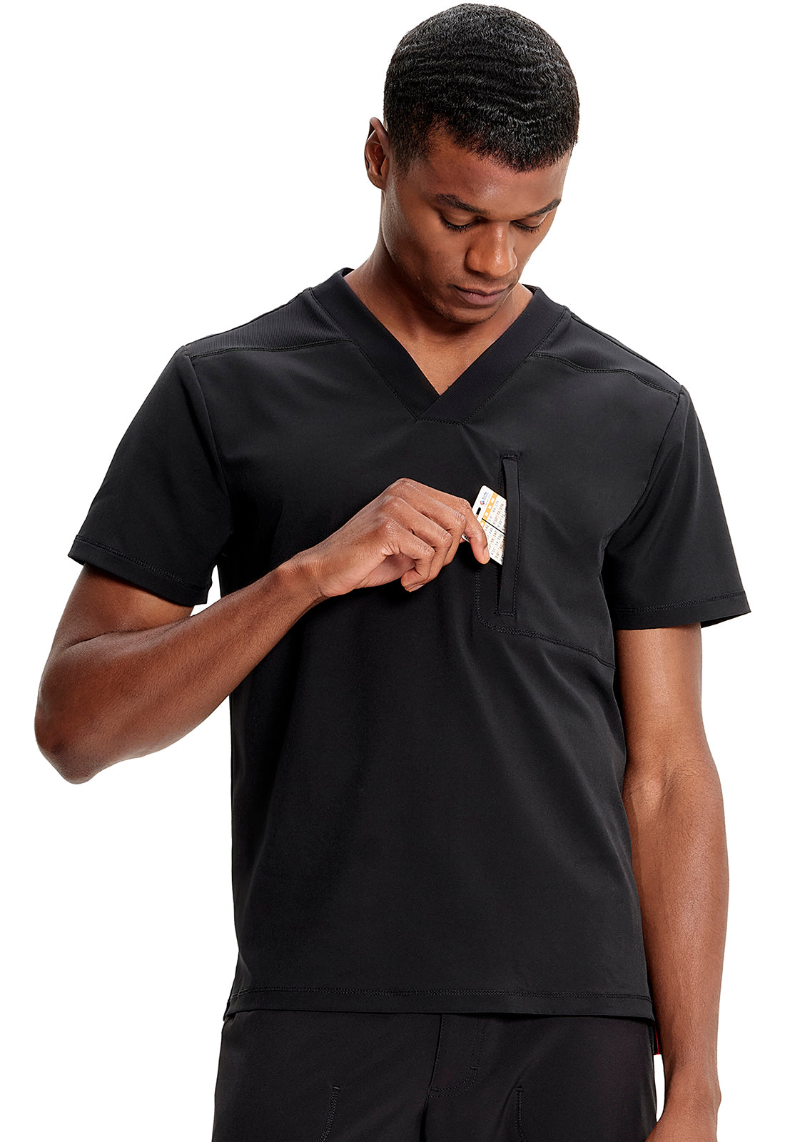 Polera Clínica Hombre IN700a Negro black GNR8 Infinity Cherokee