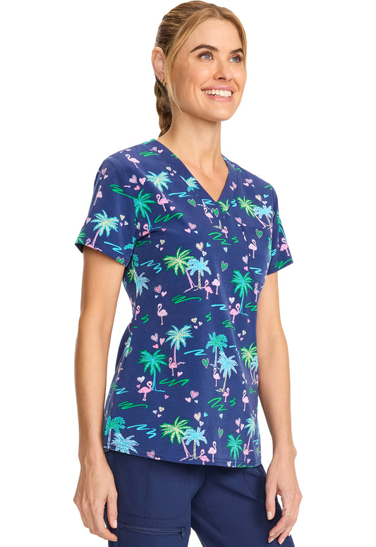 Polera Clínica Mujer Estampada MC632 TCLV Medcouture