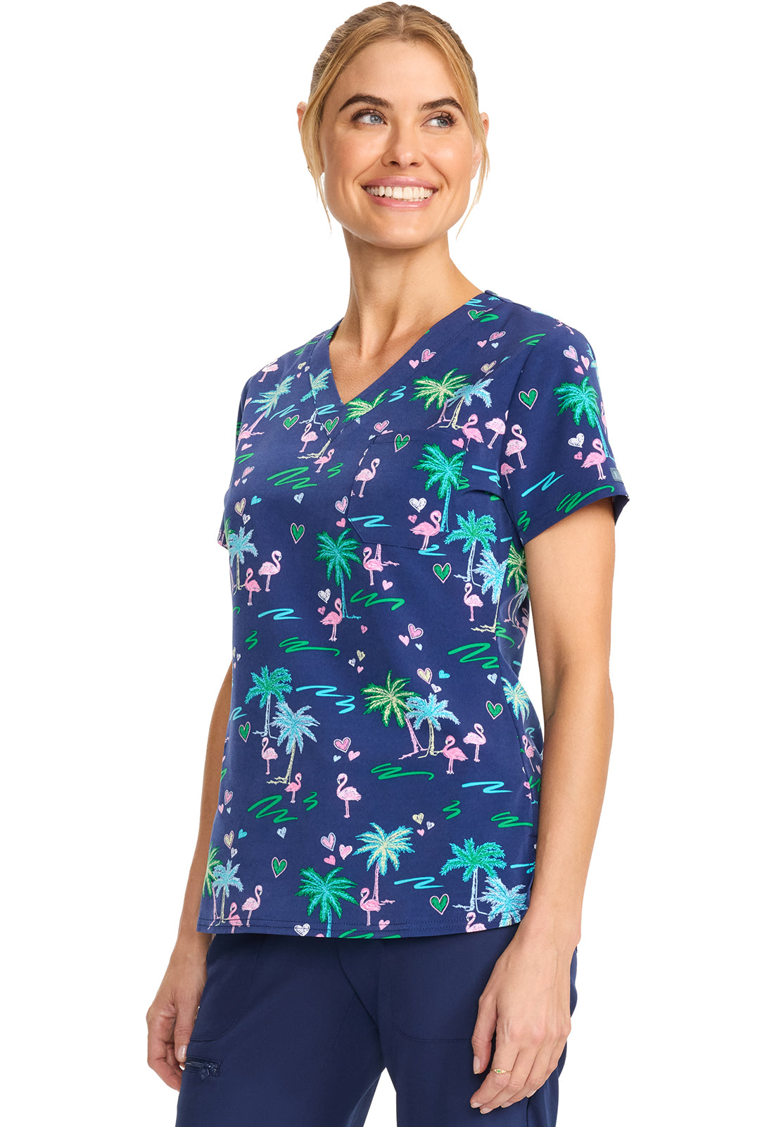 Polera Clínica Mujer Estampada MC632 TCLV Medcouture