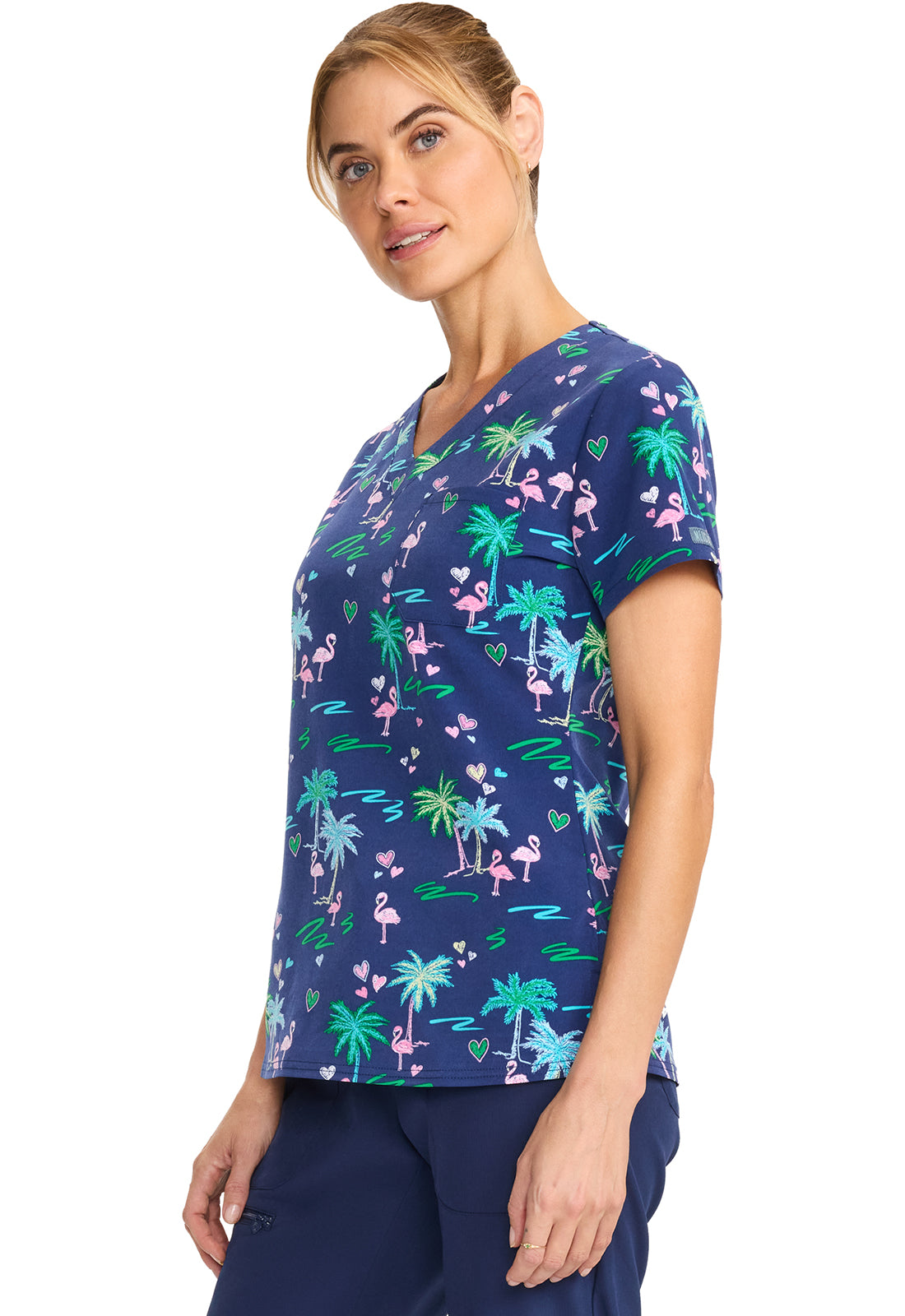 Polera Clínica Mujer Estampada MC632 TCLV Medcouture