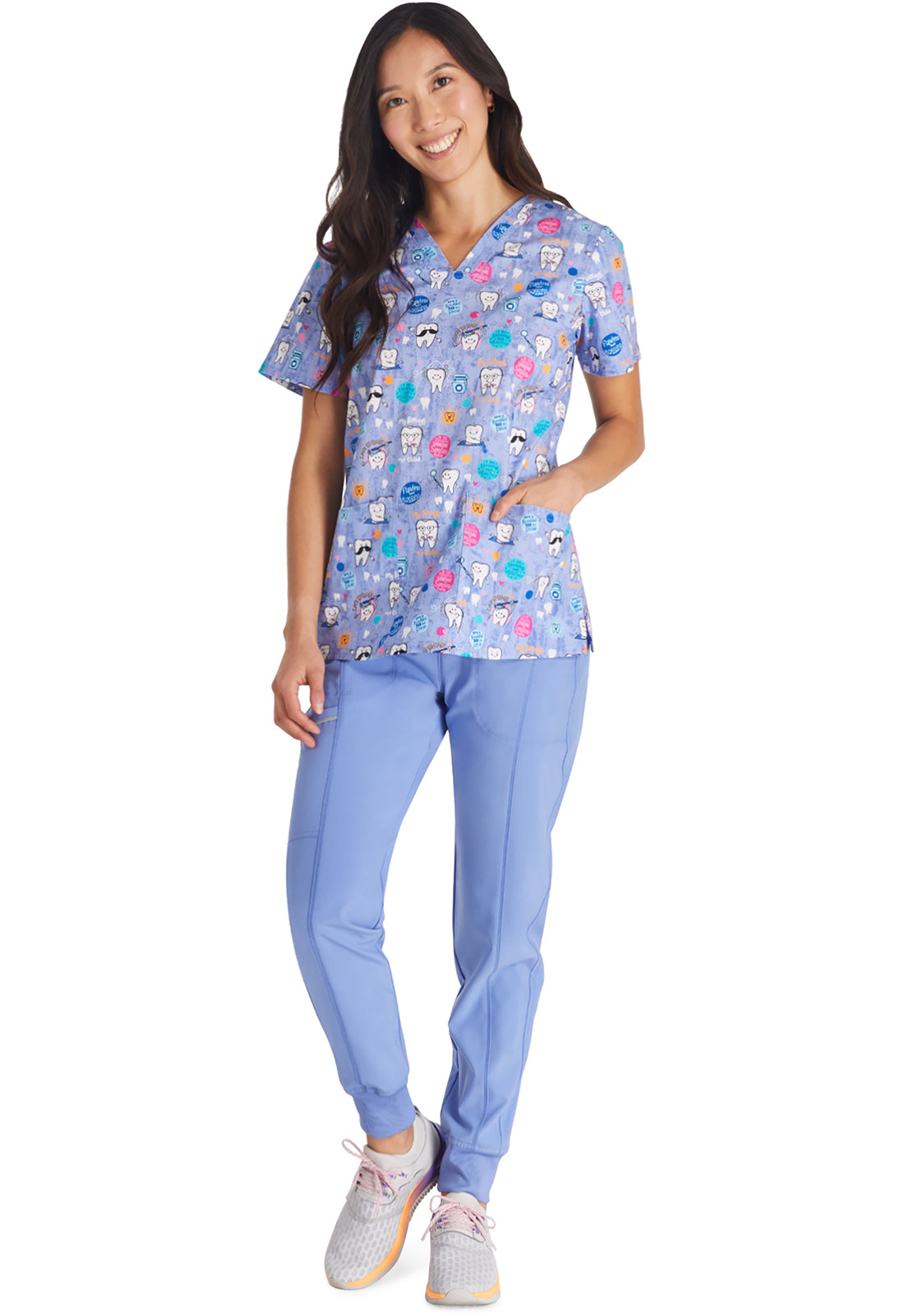 Polera Clínica Estampada Mujer DNAF Muelas Cherokee