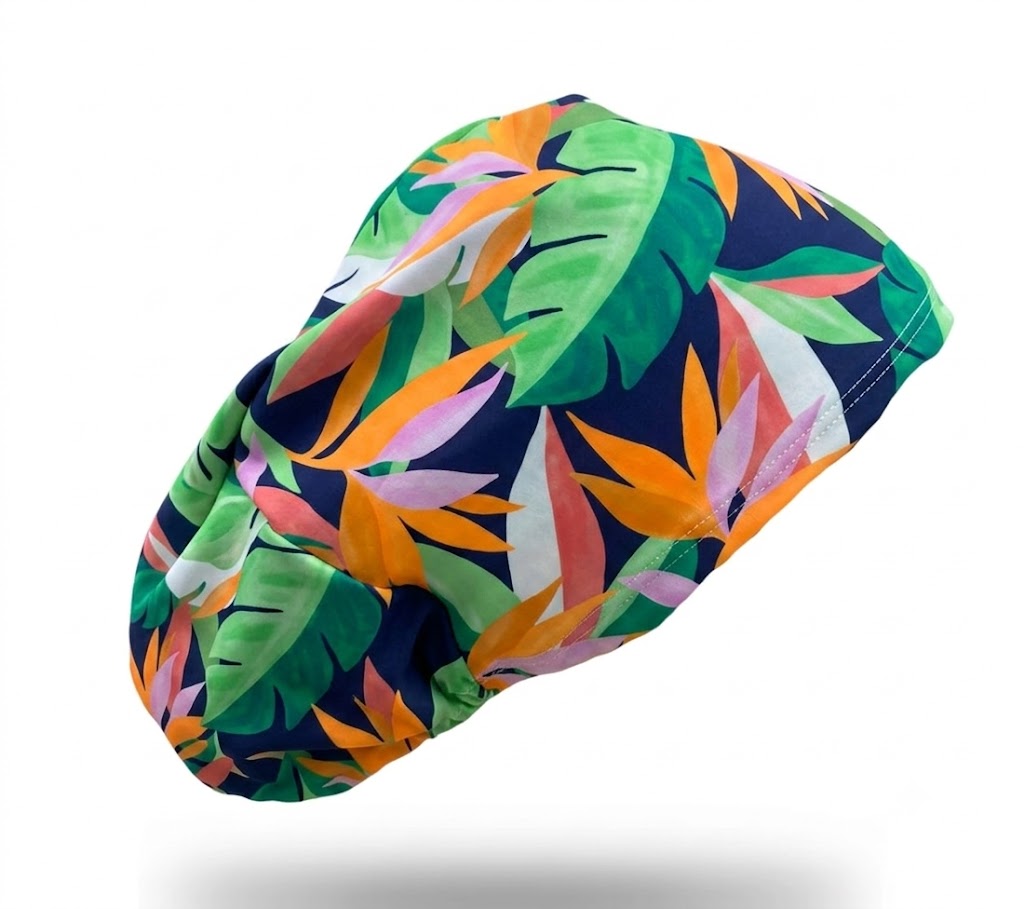 Gorro Clínico lycra mujer ritmo tropical - Uniformes Clínicos Sami