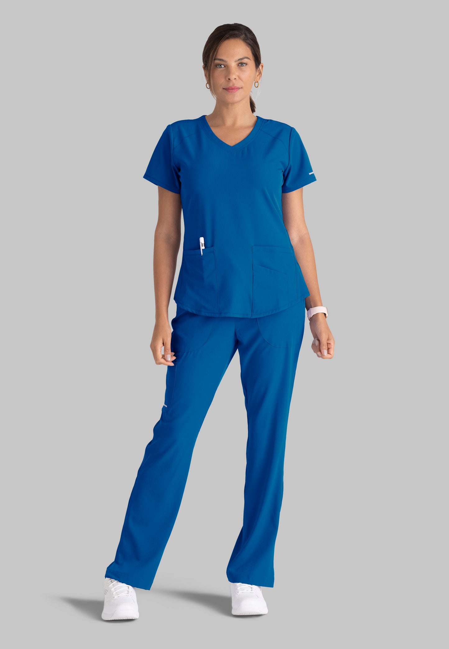 Polera Clínica Mujer Sk101 Azul rey Skechers