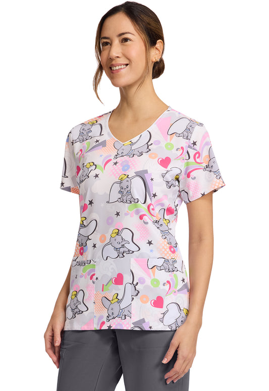 Polera Clínica Mujer Estampada TF614 DUSK Tooniforms