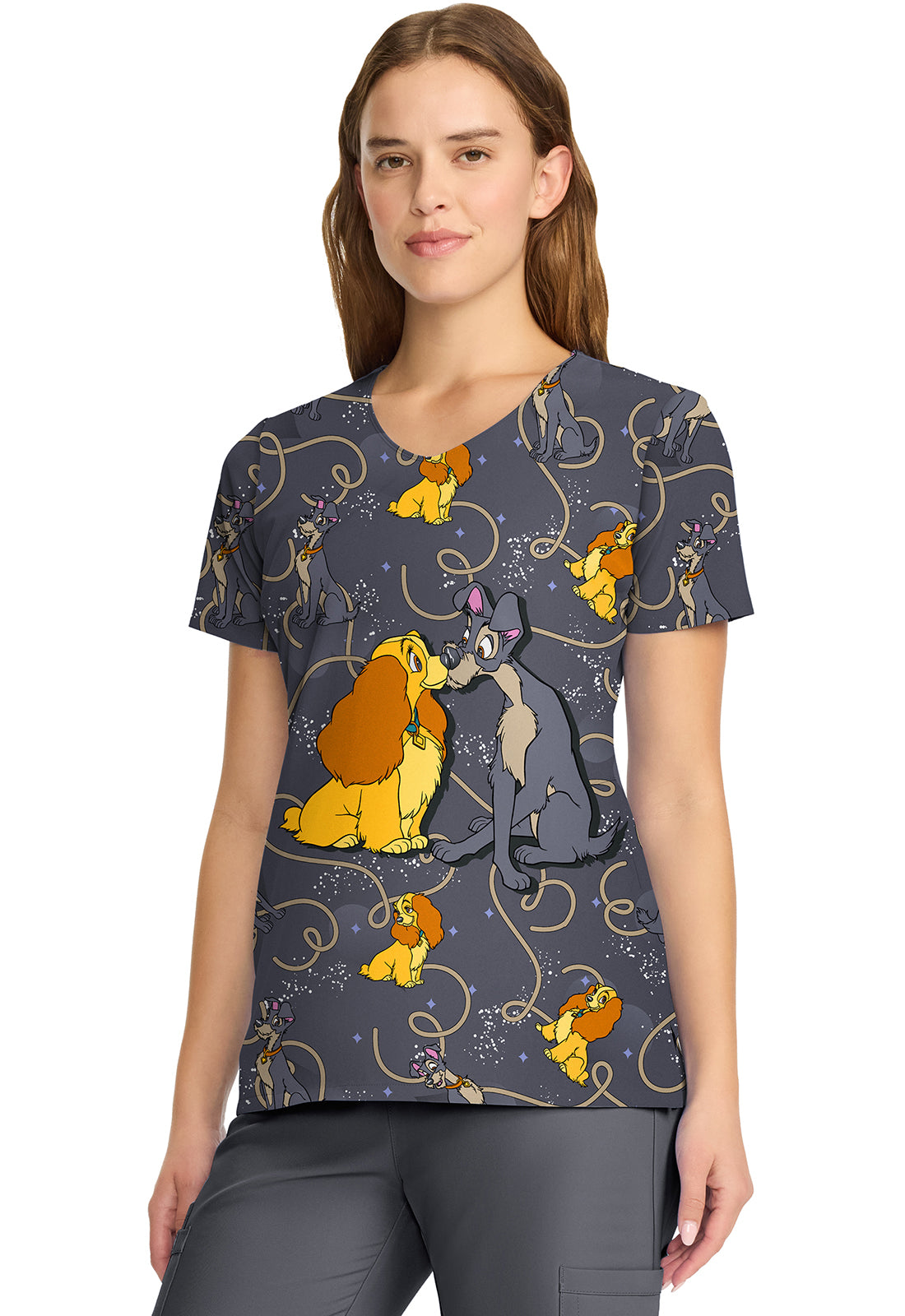 Polera Estampada Mujer TF626 LACN La dama y el vagabundo Tooniforms Cherokee