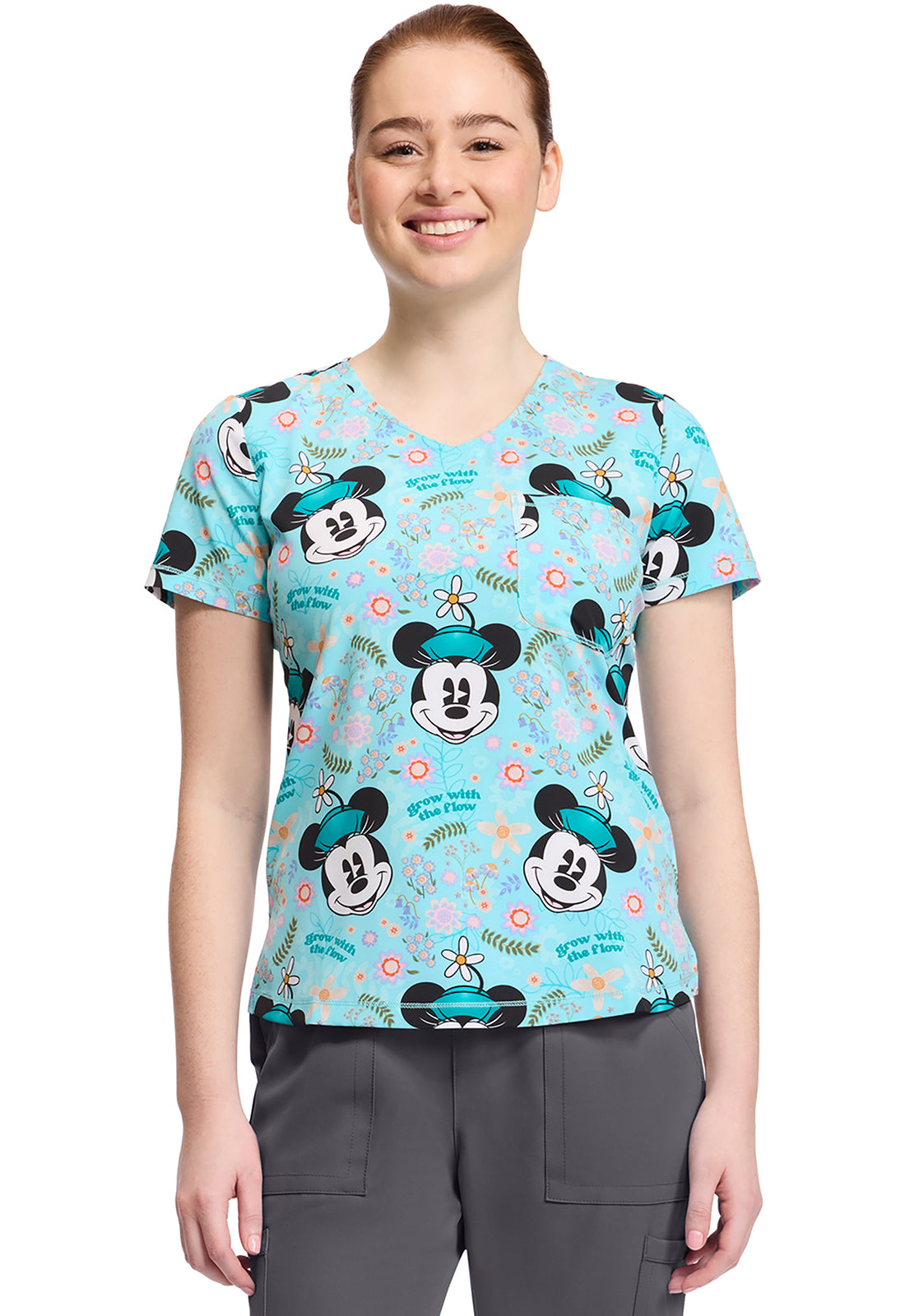Polera Clínica Mujer Estampada TF786 MNWS MINNIE Tooniforms