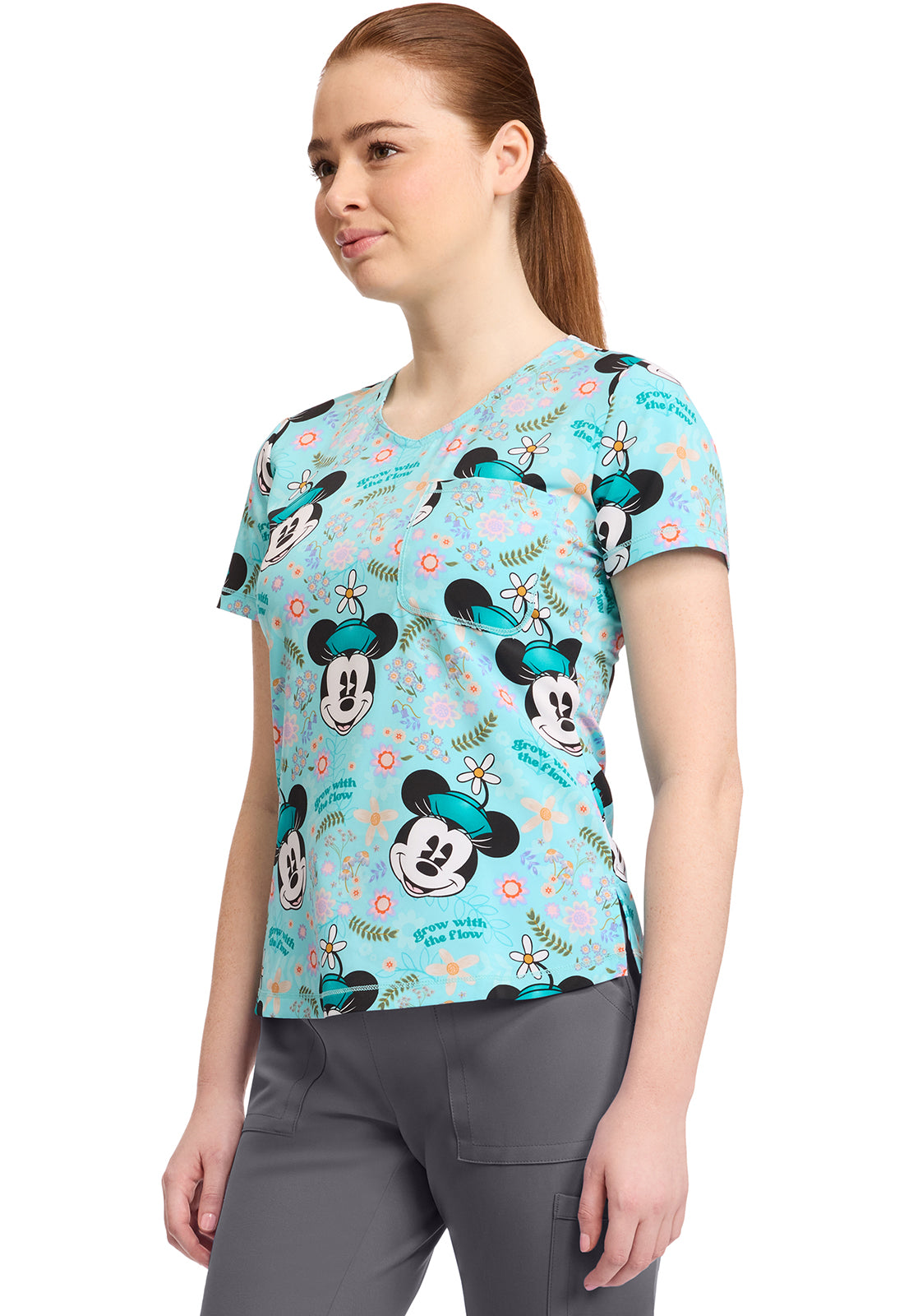 Polera Clínica Mujer Estampada TF786 MNWS MINNIE Tooniforms