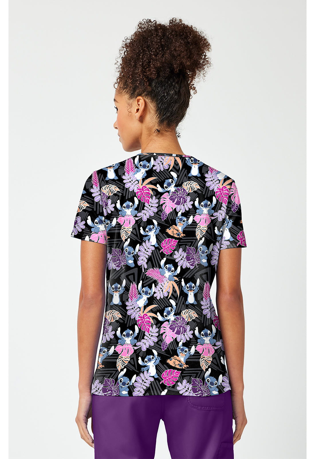 Polera clínica mujer estampada TF796 LHIB Tooniforms