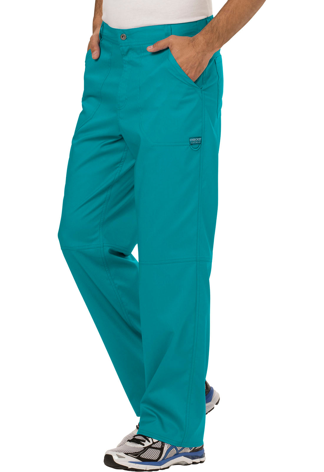 Pantalón Clínico Hombre Verde Teal WW140 Cherokee Workwear