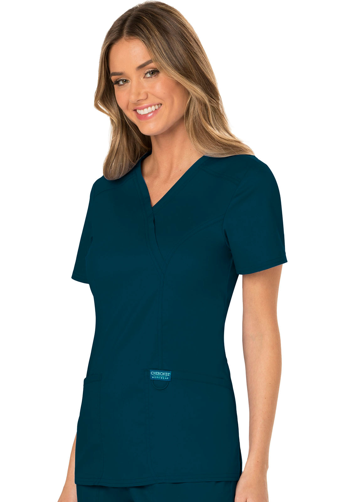 Polera Clínica Mujer Verde Caribean WW610 Cherokee Workwear revolution