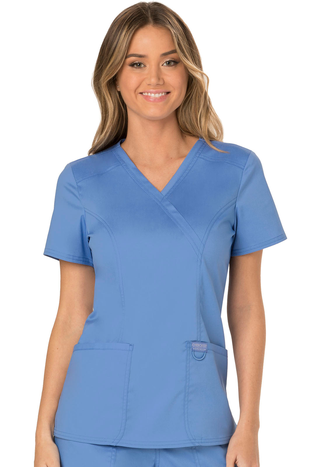 Polera Clínica Mujer Celeste WW610 Cherokee Workwear revolution