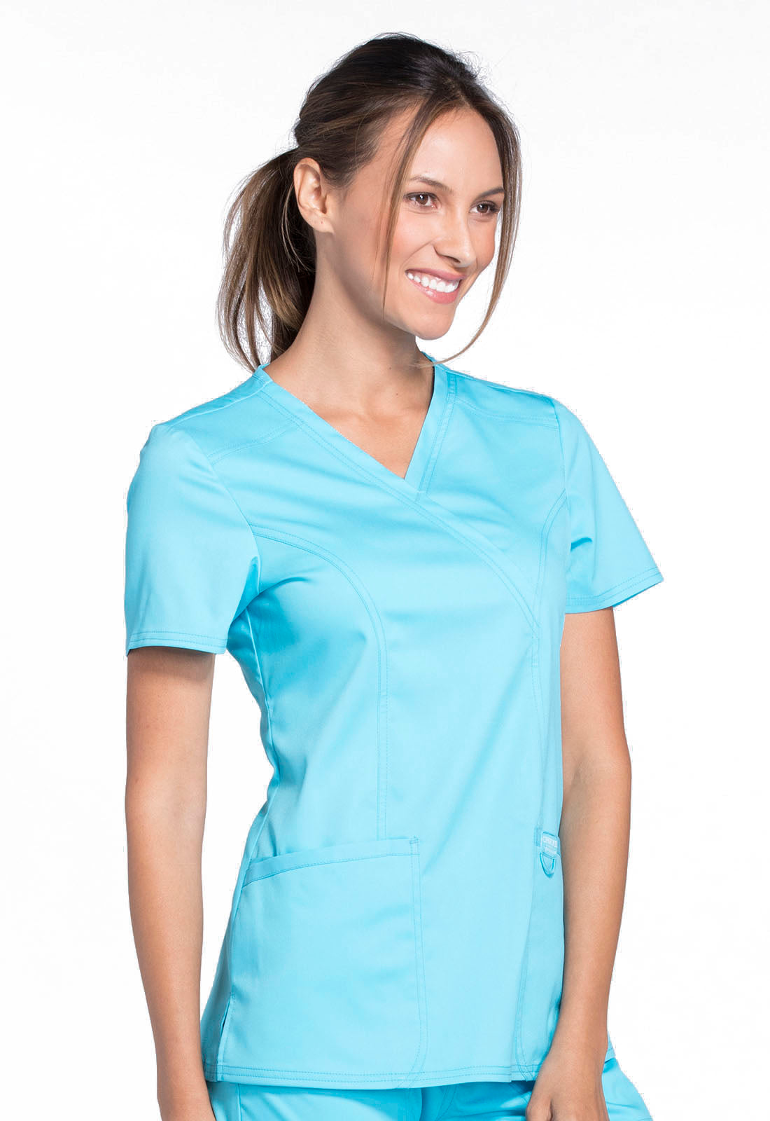 Polera Clínica Mujer Turquesa WW610 Cherokee Workwear revolution