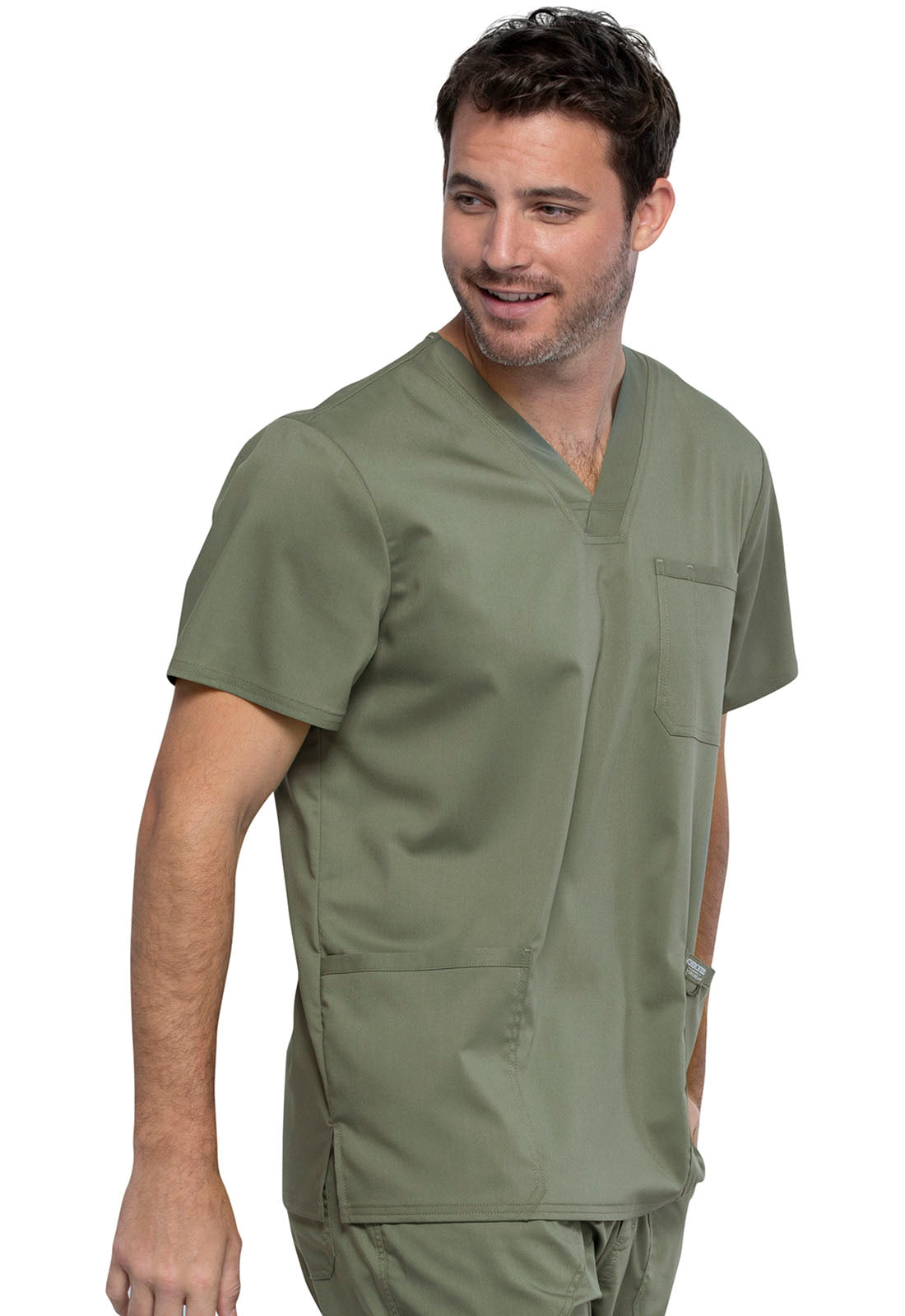 Polera Clínica Hombre Olivo WW670 Cherokee Revolution Workwear