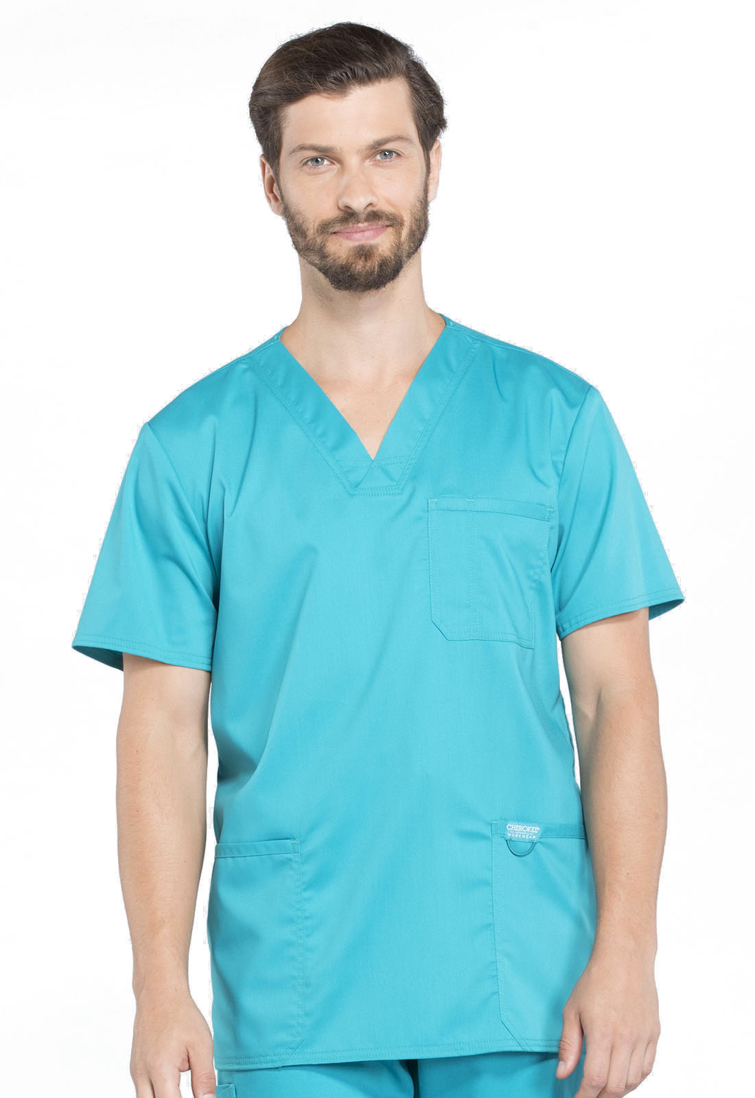 Polera Clínica Hombre Teal WW670 Cherokee Revolution Workwear