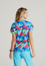 Polera Clínica Estampada Mujer SKT174 SHMR skechers