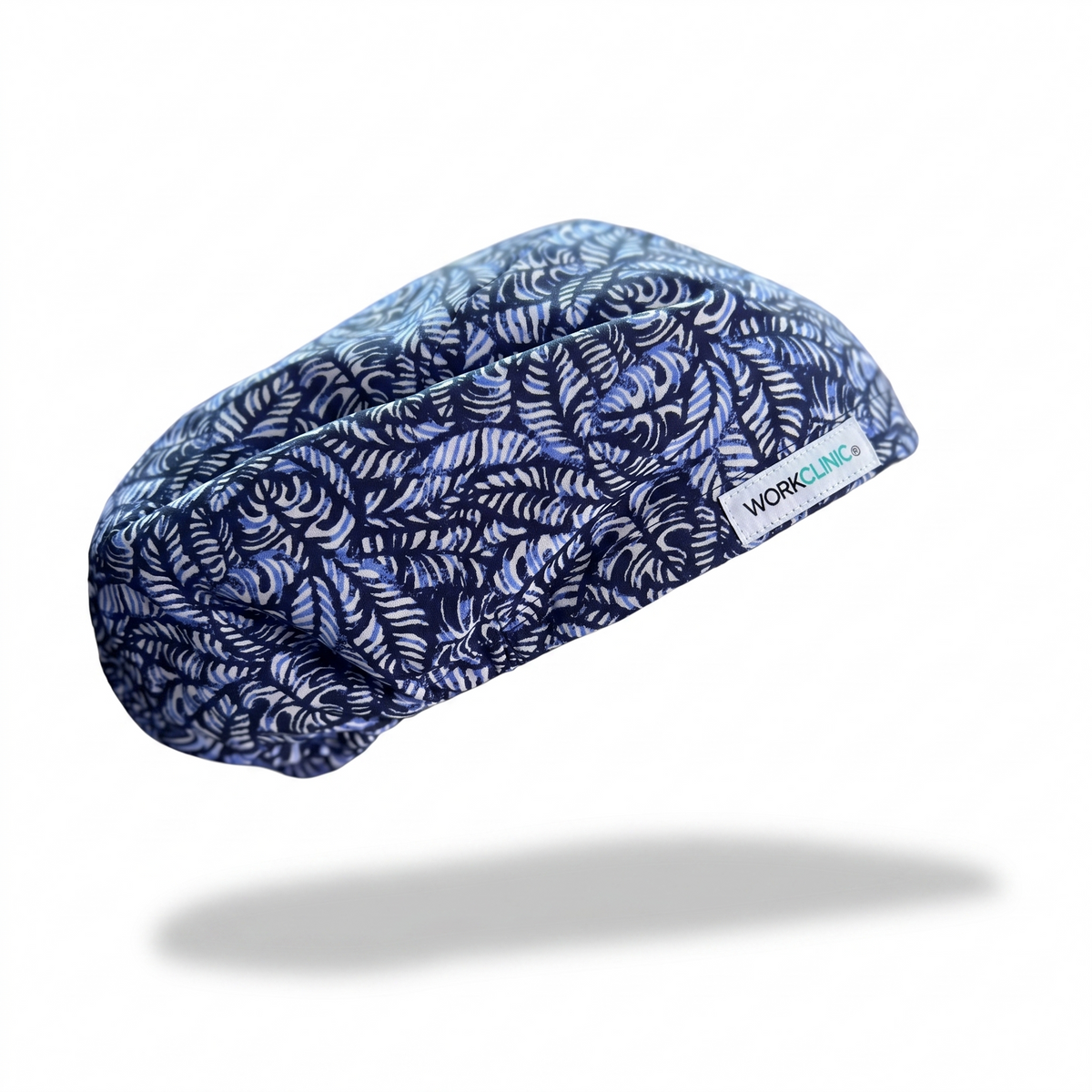 Gorro clínico mujer azul estampado lycra Fern - Uniformes Clínicos Sami