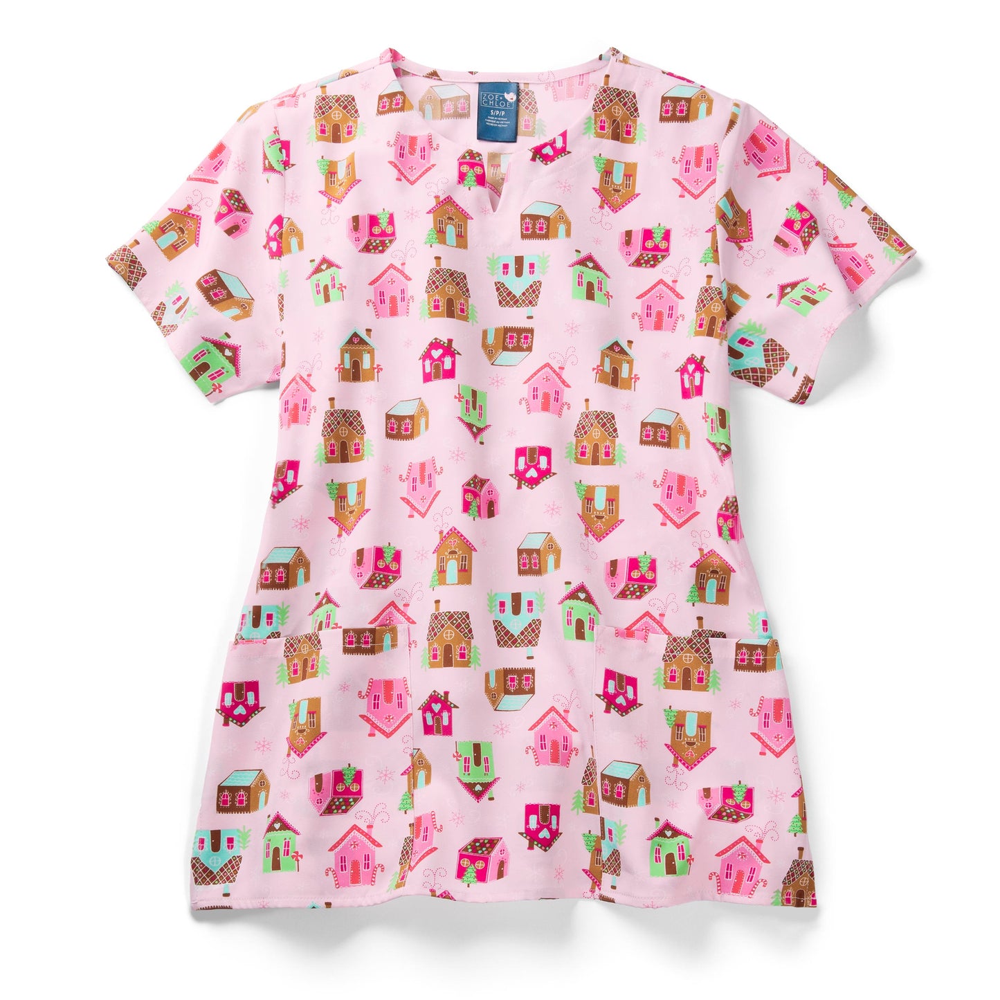 Polera clínica mujer Koi Zoe+Chloe Estampada SPLH Z16213 - Uniformes Clínicos Sami